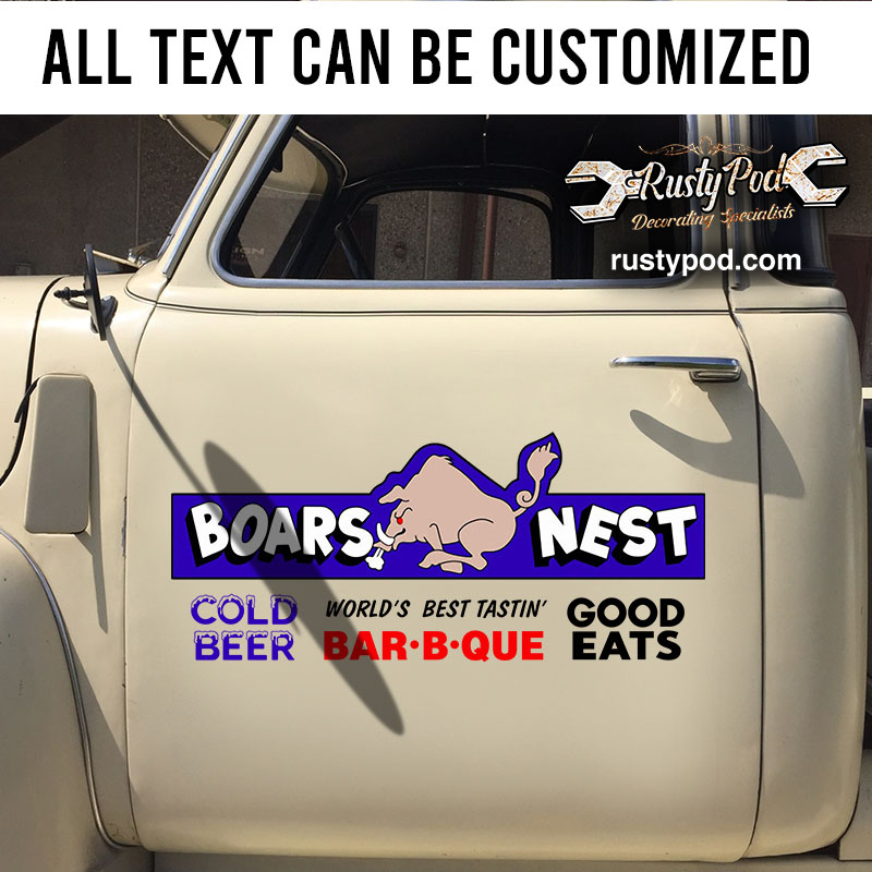 The Dukes Of Hazzard BOARS NEST sticker 10925